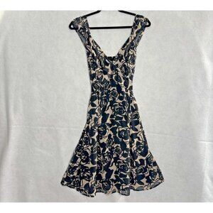 ROMY Women Dress Fit Flare Sleeveless Belted Lined Lightweight Sz L Black 23-7